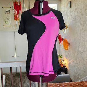 FILA Pink & Black Workout Tee